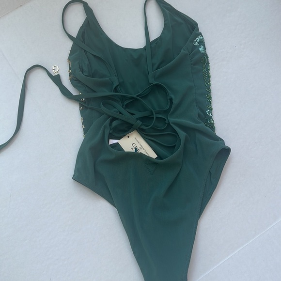 New GUESS Sequined One-Piece Swimsuit - Picture 6 of 7